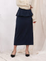 ファスナー付きペプラムナロースカート