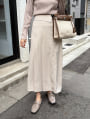 折り返しデザインロングスカート