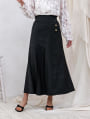 折り返しデザインロングスカート