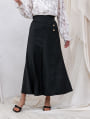 折り返しデザインロングスカート