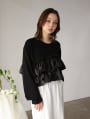 アシンメトリーフリルプルオーバー