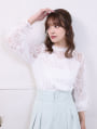 レース長袖ブラウス