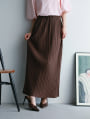 カットジョーゼット細プリーツナロースカート