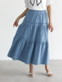 デニムティアードスカート
