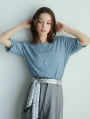 カットシャーリングクルーネックTシャツ