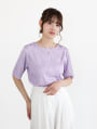 ウェーブジャガードクルーネックTシャツ