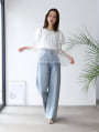 【aya223_bセレクト】チュールドッキングフリルTシャツ