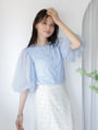【manaodaysセレクト】 【接触冷感】チュールドッキングスリーブTシャツ