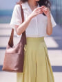 ポケット付き開襟シャツ