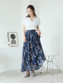 パールネックレスチャーム付きツイストブラウス
