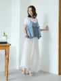 【2点セット】Tシャツ×デニムペプラムビスチェ
