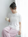 シャーリングデザインTシャツ