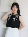 コード刺しゅうフレンチTシャツ