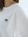 リボン刺しゅうベーシックTシャツ