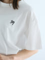 リボン刺しゅうベーシックTシャツ