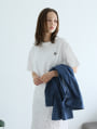 リボン刺しゅうベーシックTシャツ