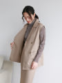 【先行特別価格】【2点セット】ダブルボタンジレ×バックゴムIラインスカート