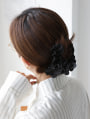 フリルヘアバンスクリップ