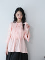 ひんやりタッチボリュームスリーブボウタイタックシャツ