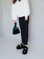 ふわふわファー厚底バックバンドサンダル