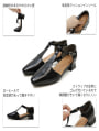 Tストラップセパレートパンプス
