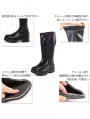厚底ストレッチロングブーツ
