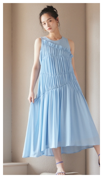 ランダムギャザーシフォンワンピース