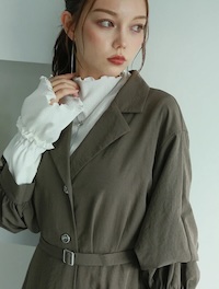 低身長・小柄さんにおすすめ 2wayスリーブトレンチ風シャツワンピース