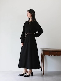 低身長・小柄さんにおすすめ パネルラインマキシワンピース