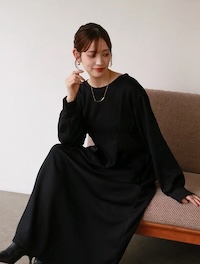 低身長・小柄さんにおすすめ 裏起毛ウエストタックワンピースサイドポケット付き【U150対応】